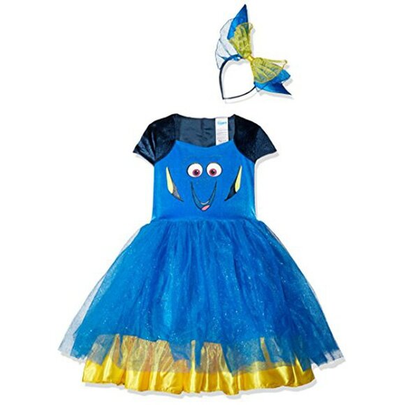 Disney Finding Nemo Doris Girl's Dress Halloween Costume Fit & Flare Party - Picture 2 of 5
